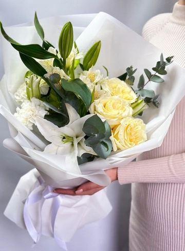 Букет &laquo;Сливочный&raquo; от интернет-магазина цветов в 