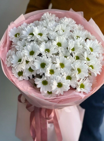 Букет хризантем &laquo;Ромашки в розовом&raquo; от интернет-магазина цветов в 