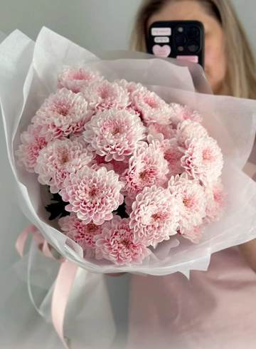 Букет « Розовые ажурные хризантемы» от интернет-магазина цветов в 