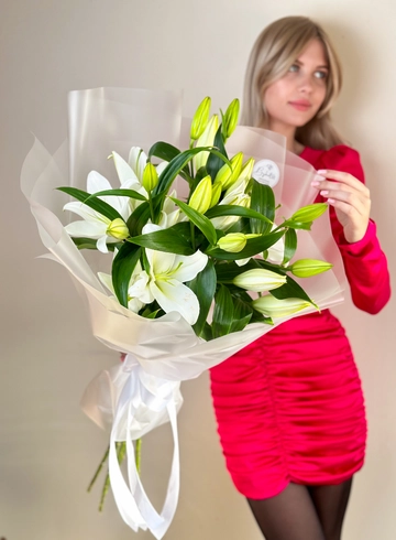 Букет белых лилий « Алисия» от интернет-магазина цветов в 