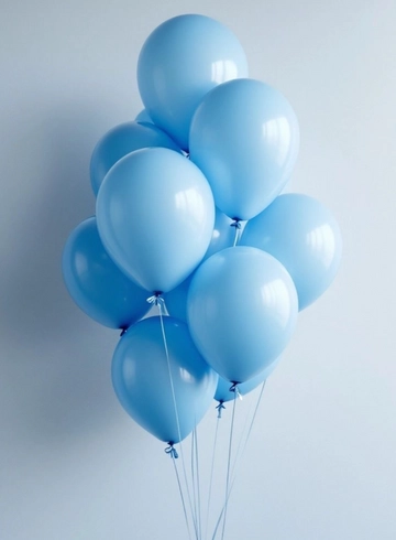 Фонтан из 11 голубых Шаров  от интернет-магазина цветов в 